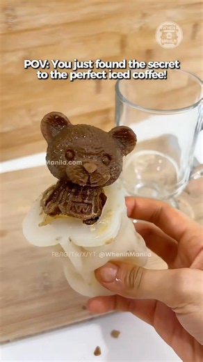 Kori Kohi hack using the cutest bear ice mold! (The secret to iced coffee that isn't watered down)