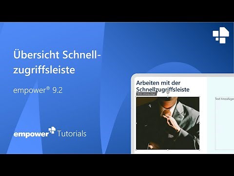 Übersicht Schnellzugriffsleiste in empower®