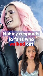 Halsey responds to fans who walked out of her concert | Daily Mail Video