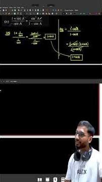 Trig Proof: (1+sec)/sec = sin²/(1−cos)