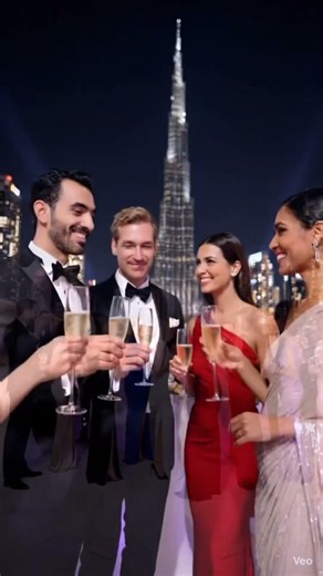 🎷 Dubai Luxury Jazz Night ✨ Saxophone Party at Burj Khalifa #shorts