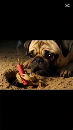 Crab’s Explosive Prank: Pug Rockets to the Stars!