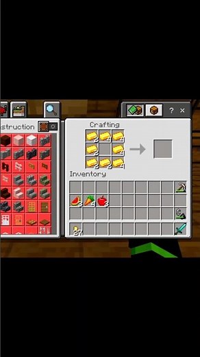 “Golden Apple Crafting in Minecraft 🍎✨#minecraft