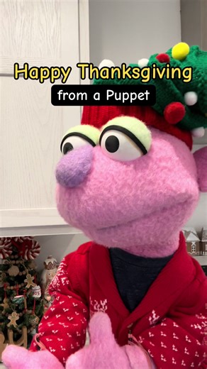 Happy thanksgiving to you from a puppet. #thanksgiving #dinxthepuppet #thanksgivingdinner