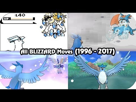 Evolution of Pokémon Moves - BLIZZARD (1996 - 2017)