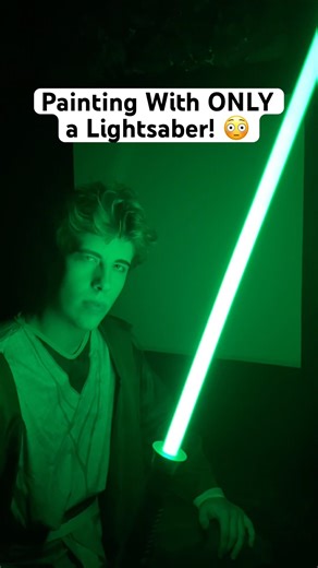 Painting With ONLY a LIGHTSABER? 👀 #art