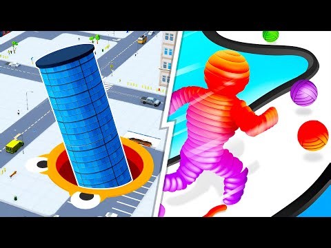 Hole.io VS Rope Man Run 🔥 Max Level SpeedRun Gameplay (Android,iOS) NEW UPDATE Ep 774