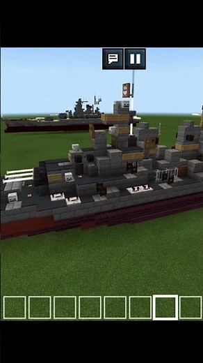 battleship for montana and bismarck in craftsman #minecraft #craftsman #battleship #subscribe