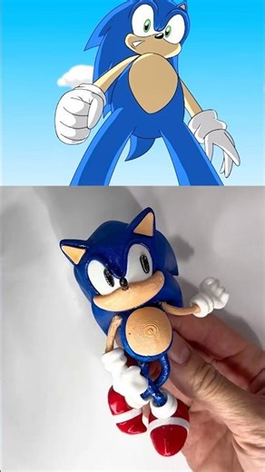 Sonic VS Mario🔥I made SONIC!💙 #cartoon #3dprint #shorts