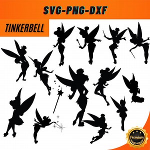 Tinkerbell SVG PNG Vector Cut Files, Enchanting Fairy Art for Crafting Projects, Ideal Gift for Birthdays and Parties - Etsy