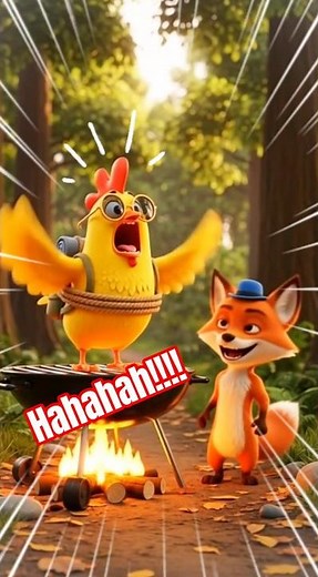 Epic Chicken vs Fox Adventure🦊#animation #fox #chicken