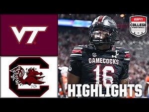 Virginia Tech Hokies vs South Carolina Gamecocks Full Game Highlights ESPN College Football