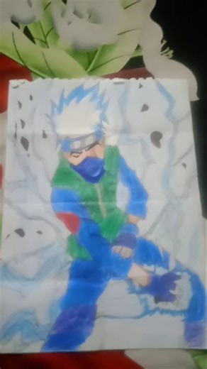 Kakashi using chidori drawing
