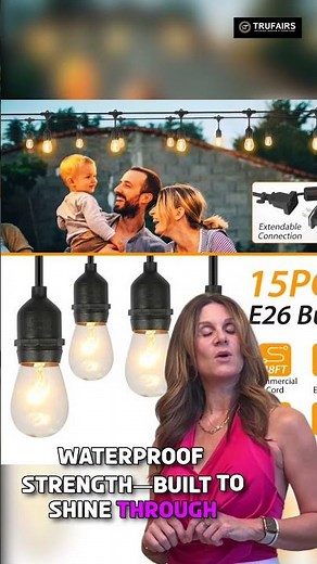 Ambience Pro 48 FIT Outdoor String Lights | Waterproof Patio & Garden LED Decor!