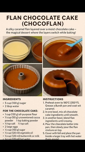 4K views · 13 reactions | FLAN CHOCOLATE CAKE (CHOCOFLAN) A silky...