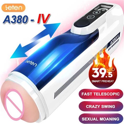 Automatic Piston Telescopic Swing Male Masturbator Heating Vagina Pocket Moaning Masturbation Cup Sex Toys for Men