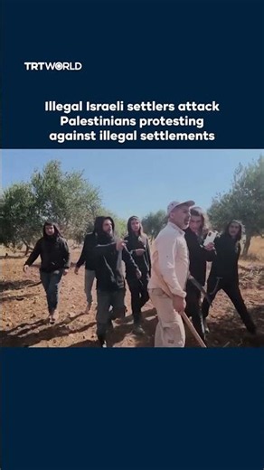 Illegal Israeli settlers attack Palestinians protesting against illegal settlements