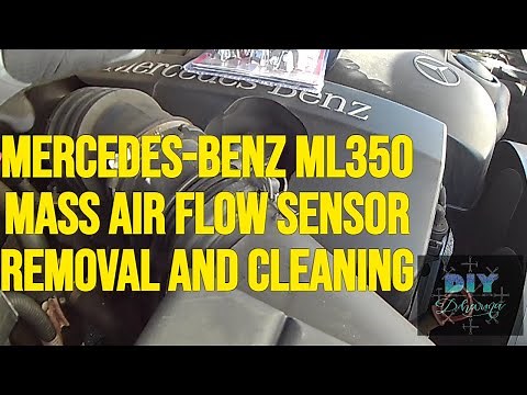 Mercedes Benz W163 ML320 ML350 Mass Air Flow Sensor removal and cleaning using CRC MAF cleaner