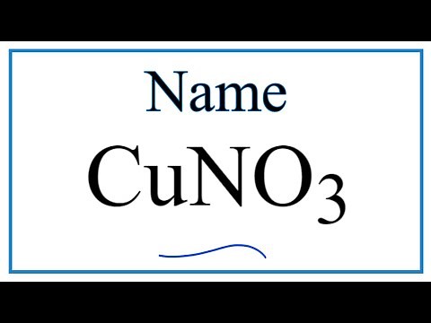 How to Write the Name for CuNO3