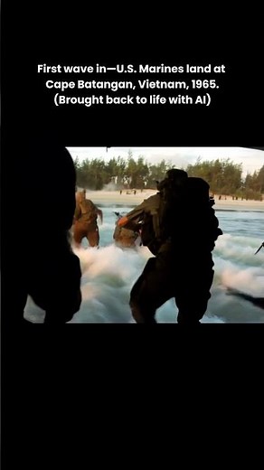 Colorized Historic Vietnam War Footage: Marines Land at Cape Batangan – 1965 #vietnamwar #usmarines