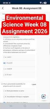 Environmental Science week 8 Assignment | NPTEL assignment answer | July 2026 #nptel