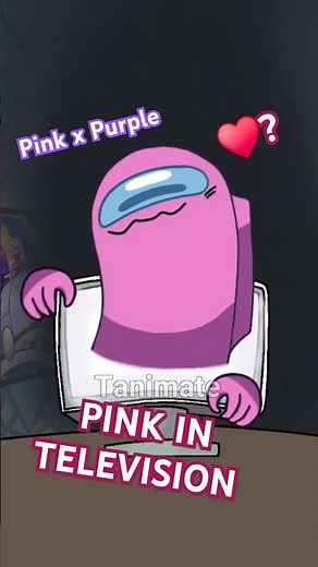 Among us Rodamrix || Pink in television || Pink x Purple || animation meme #tanimate #viral #amongus