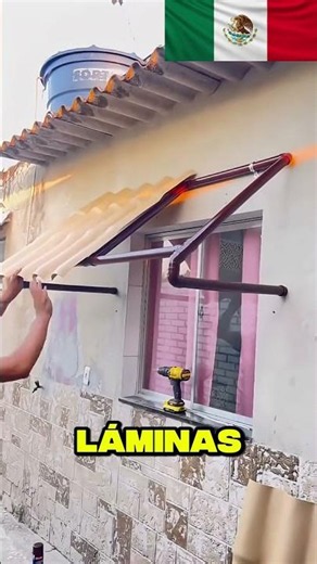 He Built a Window Awning Out of PVC Pipes for Free 😳 #diy #pvc #hack