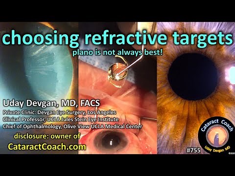 choosing refractive targets in cataract surgery