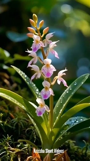 Very beautiful orchid flowers in the middle of the forest. Is it expensive or not? Please comment.