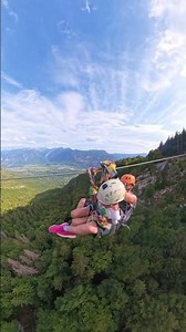 You have to ride this zipline in pairs! 😱