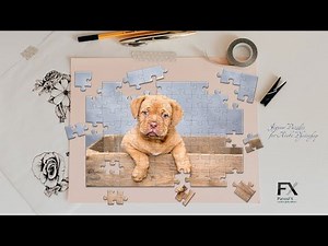 Using the "Classic Jigsaw Puzzles" Photoshop actions