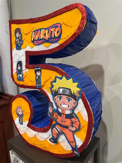 Anime Ninja Number Pinata Handmade - Number 5 Custom Pinatas - Etsy