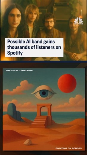 27K views · 133 reactions | Velvet Sundown, the viral psych-rock band with 750,000 Spotify listeners, is raising eyebrows — but are they even real, or is this the work of AI? | NBC News | Facebook