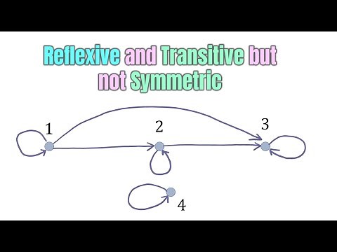 Reflexive and Transitive But Not Symmetric Example Relations and Functions