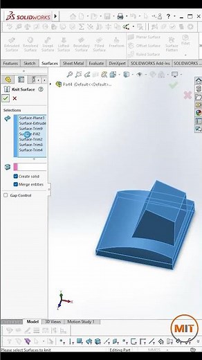 Convert Surface to Solid Body in SolidWorks in 60 Seconds!