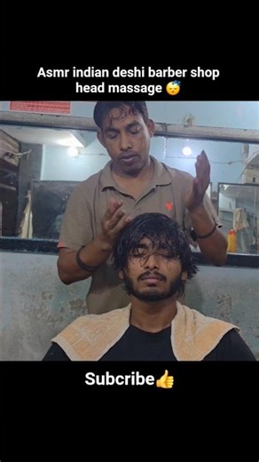 Asmr indian deshi barber shop head massage 😴