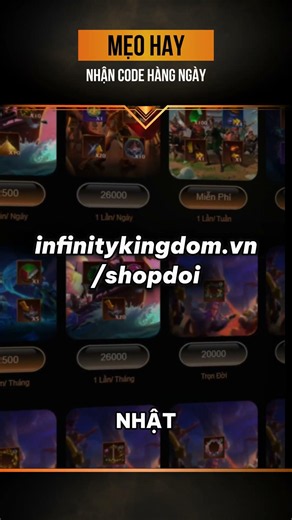 Mẹo Nhận Code Hàng Ngày Trong Infinity Kingdom #infinitykingdomvn #infinitykingdom