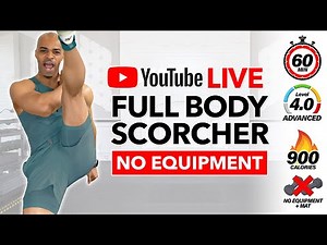 60 MIN LIVE Bodyweight SCORCHER Workout | Full Body | No Equipment | No Repeat