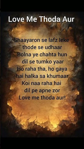 love me thoda aur #arijitsingh #lovemethodaaur #lyrics #lyrics