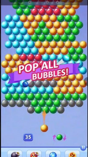 Bubbles shooter game 🎮 Poppin' into Level-3 #bubblesgame #games #bubbleshooter #gaming #bubblepop