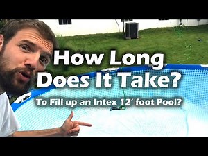 Intex 12 foot Pool - How Long Does It Take to Fill Up? - With Time Lapse