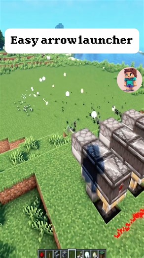 Easy arrow launcher #minecraft #minecraftbui #mc #short