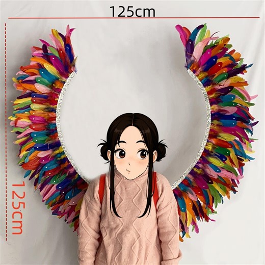 Samba Shoulder Feather Backpack/big Size Carnival Feather Wings/handmade Carnival Outfit - Etsy