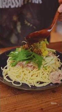 豚しゃぶと水菜の冷静パスタ #cooking #パスタ