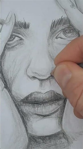 Drawing face using three crayons only. #drawing #art #sketch #realistic