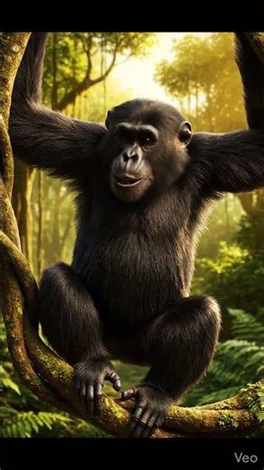 black monkey cartoon video ai