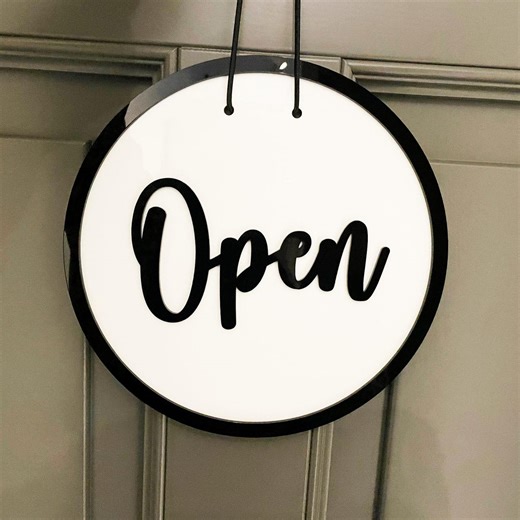 Shop Open Sign, Open Closed Door Sign, New Business Gift, Double Sided Open Sign, Double Sided Sign, Store Sign, Custom Open Bar Sign - Etsy