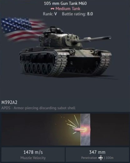 WAR THUNDER | MEDIUM TANK M60 🇺🇸 | #Shorts