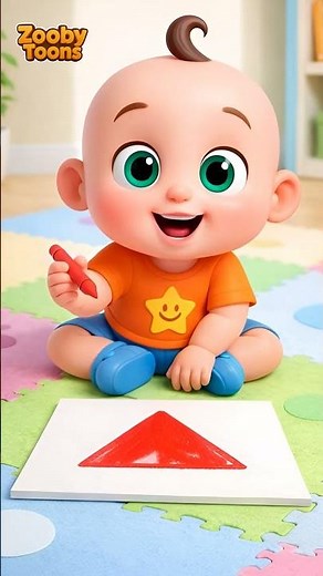 Learn Shapes Name with Colorful Crayons | Shapes for Kids #kids #trending #shorts