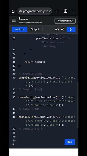 JavaScript Exclusive Time of Functions | Stack-Based Algorithm Tutorial